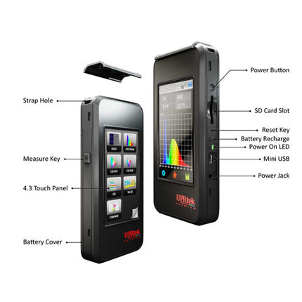 UPRtek MK350S Espectrómetro Manual Premium Rango 380-780nm Pantalla 4.3"