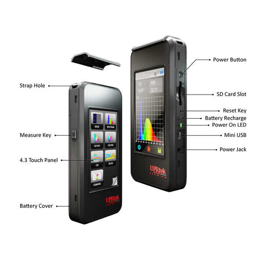 UPRtek MK350S Espectrómetro Manual Premium Rango 380-780nm Pantalla 4.3"