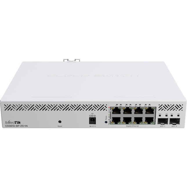 MikroTik CSS610-8P-2S+IN Switch de Red Gestionado 8 Puertos Gigabit PoE+ 140W 2 Puertos 10G SFP+