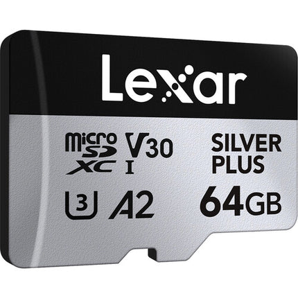 Lexar 64GB microSDXC Profesional SILVER PLUS UHS-I 205MB/s Adaptador SD