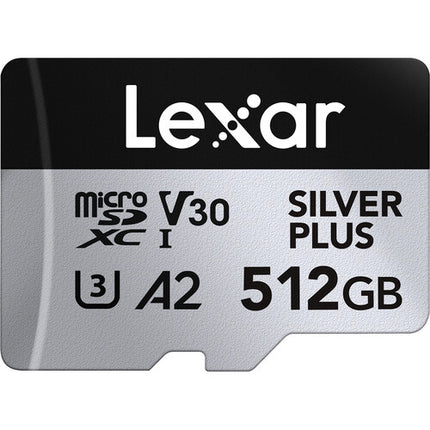 Lexar 512GB Tarjeta microSDXC Profesional SILVER PLUS UHS-I 205MB/s Lectura Adaptador SD
