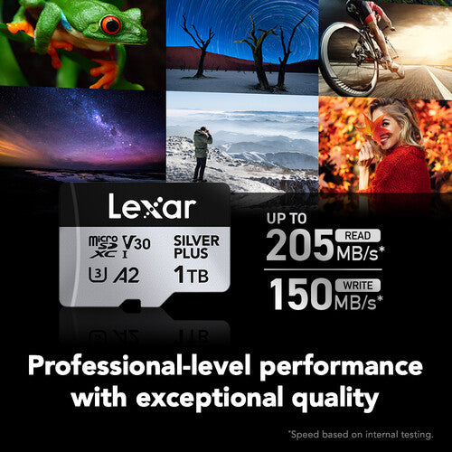 Lexar 512GB Tarjeta microSDXC Profesional SILVER PLUS UHS-I 205MB/s Lectura Adaptador SD