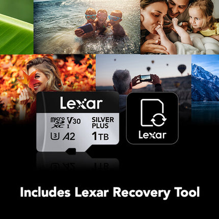 Lexar 512GB Tarjeta microSDXC Profesional SILVER PLUS UHS-I 205MB/s Lectura Adaptador SD