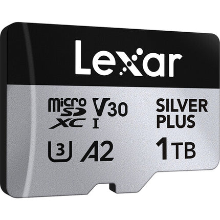 Lexar 1TB SILVER PLUS microSDXC UHS-I Tarjeta de Memoria con Adaptador SD 205MBs Lectura 150MBs Escritura