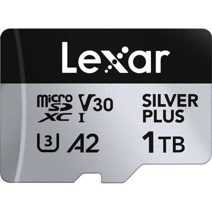 Lexar 1TB SILVER PLUS microSDXC UHS-I Tarjeta de Memoria con Adaptador SD 205MBs Lectura 150MBs Escritura