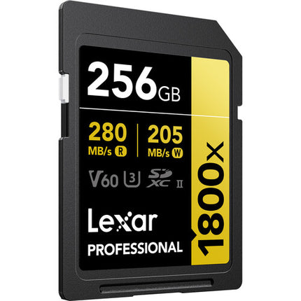 Lexar 256GB Professional 1800x UHS-II Tarjeta SDXC 280MBs 2-Pack