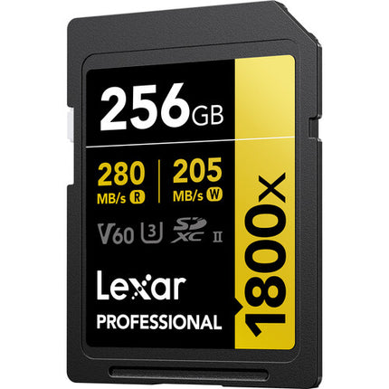 Lexar 256GB Professional 1800x UHS-II Tarjeta SDXC 280MBs 2-Pack