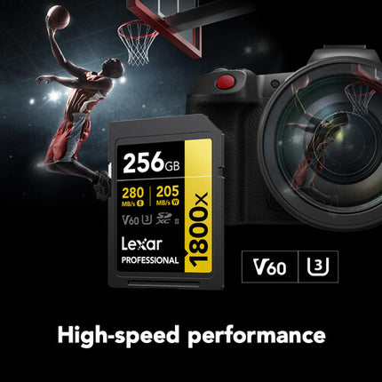 Lexar 256GB Professional 1800x UHS-II Tarjeta SDXC 280MBs 2-Pack