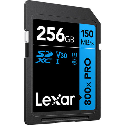 Tarjeta SDXC Lexar 256GB 800x PRO UHS-I 150MB/s Azul Series resistente