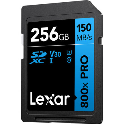 Tarjeta SDXC Lexar 256GB 800x PRO UHS-I 150MB/s Azul Series resistente