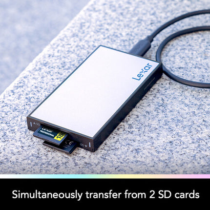 Lexar Professional Workflow Lector de Tarjetas SD UHS-II Doble Ranura USB-C 10 Gb/s