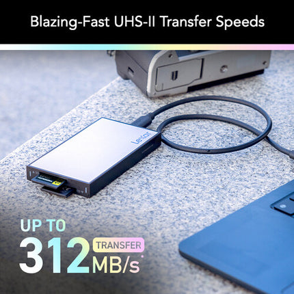 Lexar Professional Workflow Lector de Tarjetas SD UHS-II Doble Ranura USB-C 10 Gb/s