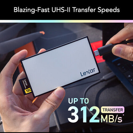 Lexar Professional Workflow UHS-II Lector de Tarjetas SD y microSD USB-C 10 Gb/s