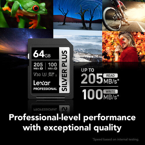 Lexar 64GB SDXC UHS-I Tarjeta de Memoria 205MB/s Velocidad de Lectura