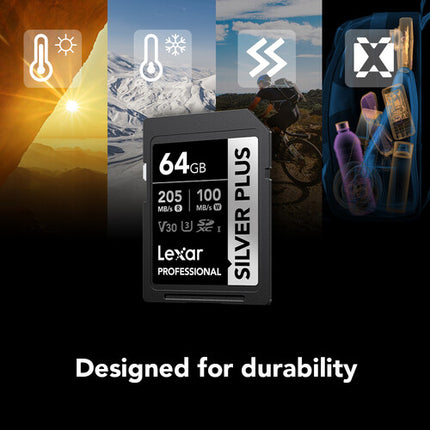 Lexar 64GB SDXC UHS-I Tarjeta de Memoria 205MB/s Velocidad de Lectura