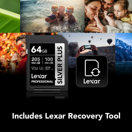 Lexar 64GB SDXC UHS-I Tarjeta de Memoria 205MB/s Velocidad de Lectura