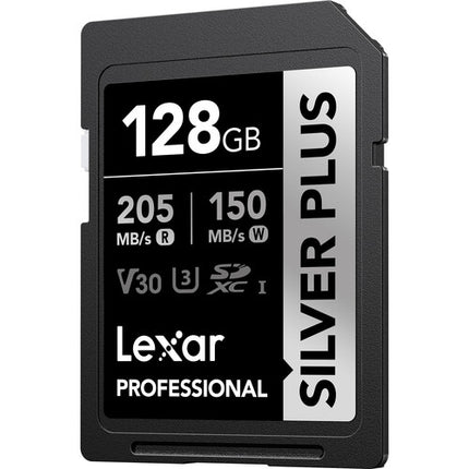 Lexar 128GB Professional SILVER PLUS UHS-I SDXC Tarjeta de Memoria 205MBs Lectura 150MBs Escritura