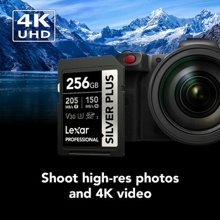 Lexar 256GB Professional SILVER PLUS UHS-I SDXC Tarjeta de Memoria 205MBs Lectura 150MBs Escritura