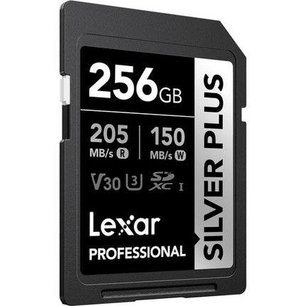 Tarjeta de memoria Lexar 256GB Profesional SILVER PLUS UHS-I SDXC 205 MB/s 150 MB/s 5 unidades