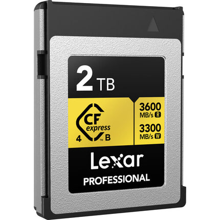 Lexar 2TB Professional GOLD Tarjeta de Memoria CFexpress 4.0 Tipo B 3600 MB/s Lectura 3300 MB/s Escritura
