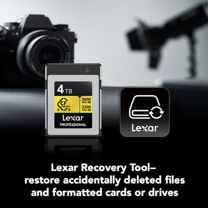 Lexar 4TB Professional GOLD CFexpress 4.0 Tipo B Tarjeta de Memoria 3600 MB/s Lectura 3300 MB/s Escritura