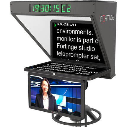 Fortinge ROBO Teleprompter de Estudio 21" 1000 cd/m² Brillo SDI I/O para Cámaras PTZ