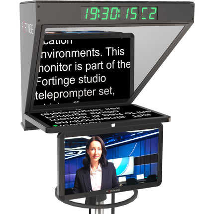 Fortinge ROBO Teleprompter de Estudio 21" 1000 cd/m² Brillo SDI I/O para Cámaras PTZ