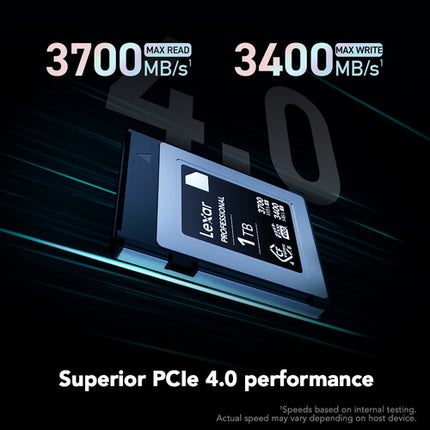 Lexar 1TB Professional DIAMOND CFexpress 4.0 Tarjeta de Memoria 3700 MB/s Lectura 3400 MB/s Escritura