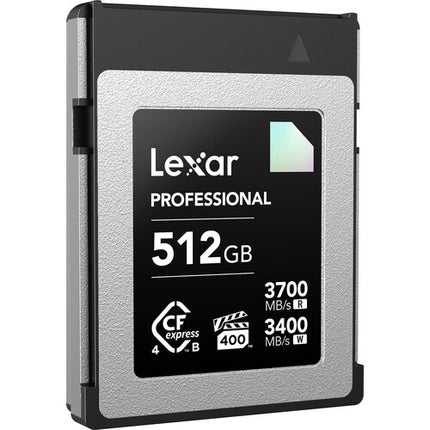 Lexar 512GB Professional DIAMOND Tarjeta de Memoria CFexpress 4.0 Tipo B 3700 MB/s Lectura 3400 MB/s Escritura
