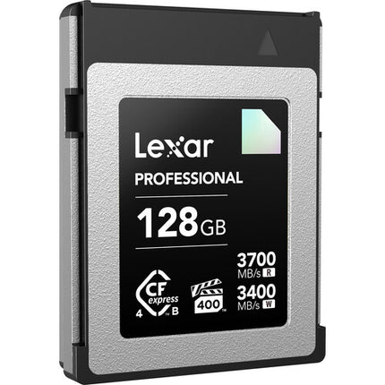 Lexar 128GB Professional DIAMOND CFexpress 4.0 Tipo B Tarjeta de Memoria 3700 MB/s Lectura 3400 MB/s Escritura