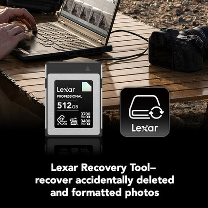 Lexar 512GB Professional DIAMOND Tarjeta de Memoria CFexpress 4.0 Tipo B 3700 MB/s Lectura 3400 MB/s Escritura