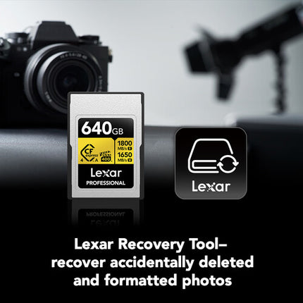 Lexar 640GB Tarjeta de Memoria CFexpress 4.0 Tipo A Velocidad 1800 MB/s