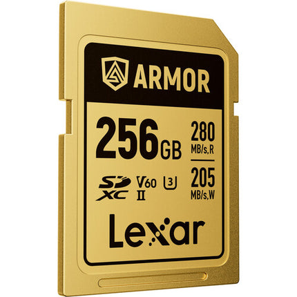Lexar 256GB ARMOR GOLD UHS-II SDXC Tarjeta de Memoria 280MBs Lectura 205MBs Escritura