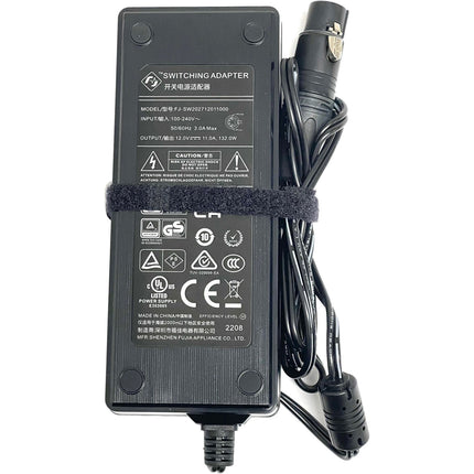 Elation Professional Fuente de Alimentación 12V 11A con Conector XLR 4 Pines