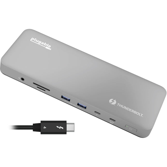 Plugable TBT-UDM Estación de acoplamiento Thunderbolt 4 13 en 1 con 2 HDMI 40 Gb/s 240W