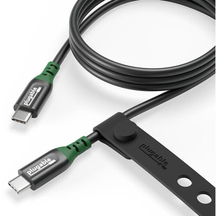 Plugable Cargador Prioritario USB 10 Puertos 140W Adaptador y Cable USB-C 3.3'