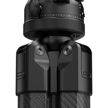 Peak Design Pro Lite Carbon Fiber trípode con cabeza esférica y base niveladora kit negro 64 pulgadas 35 lb capacidad