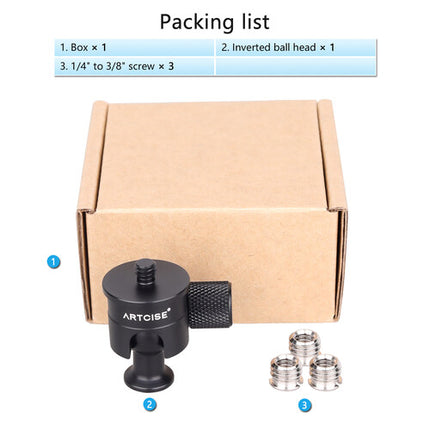 ARTCISE IB18-1 Mini Rótula Metal Soporta 4 kg Incluye Adaptador