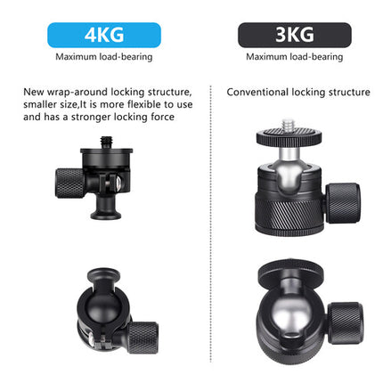 ARTCISE IB18-1 Mini Rótula Metal Soporta 4 kg Incluye Adaptador