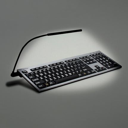 Logickeyboard Large Print ALBA Teclado Mac Pro Inglés Americano Negro Amarillo