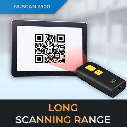 Adesso NuScan 3500 Escáner Código de Barras Inalámbrico 700mAH 10m Alcance