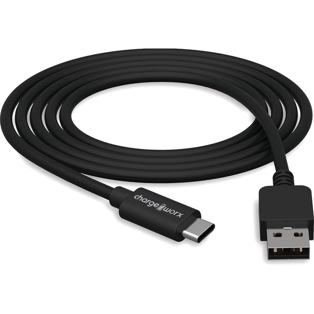 ChargeWorx Cable USB-C a USB-A para carga y sincronización 6 pies 480 Mb/s negro