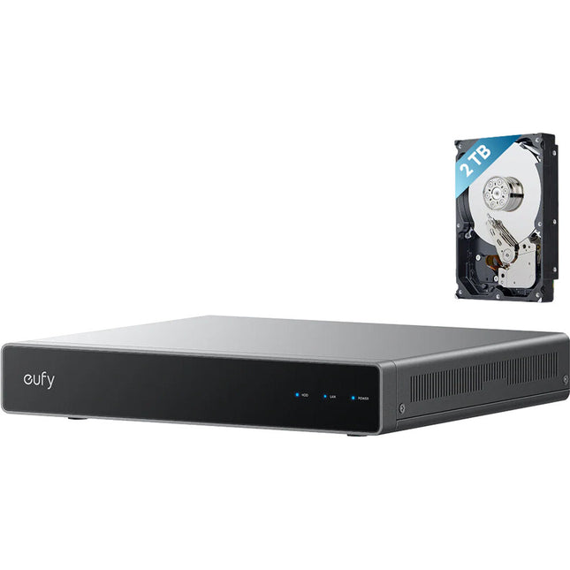 eufy Security S4 NVR para 8 cámaras con 2TB HDD y 8 puertos PoE