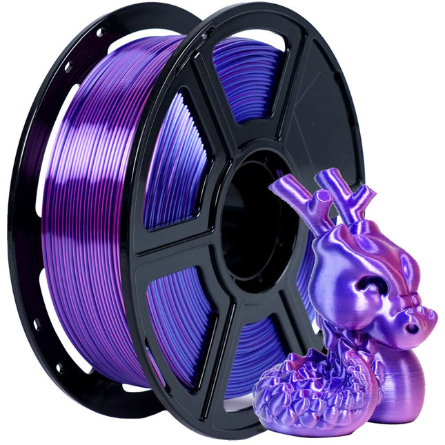 FlashForge Filamento PLA Seda 1.75mm 2.2 lb Azul Rosa Temperatura 374-464°F