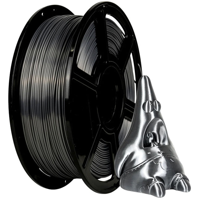 FlashForge Filamento PLA Seda 1.75mm 2.2 lb Gris Metalizado 40-300mm/s
