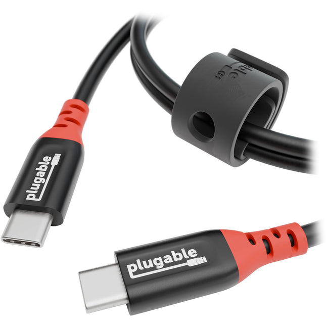 Plugable Cable de Carga USB-C 240W 3.3' con Bloqueo de Datos y Correa