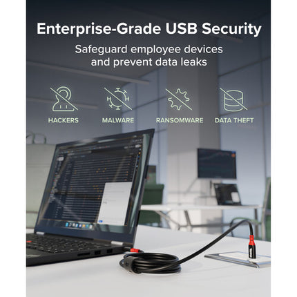 Plugable Cable USB-C 240W 6.6' con Bloqueo de Datos y Correa