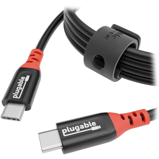 Plugable Cable USB-C 240W 6.6' con Bloqueo de Datos y Correa