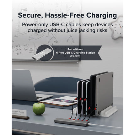 Plugable Cable de Carga USB-C 240W 15cm con Bloqueo de Datos 5 Pack