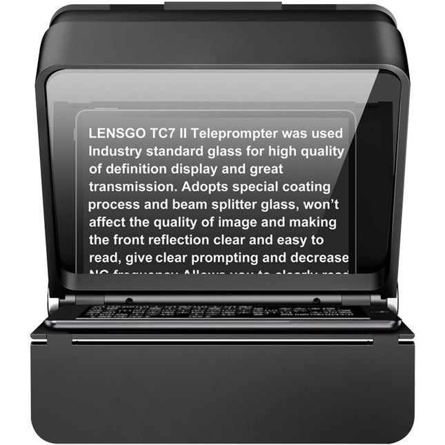 LENSGO TC7II teleprompter portátil para cámaras lentes 24 a 35mm con control remoto